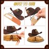 Chrisfall 12 Pcs Western Cowboy Party Decorations Wild West Honeycomb Centerpieces Wild West Cowboy Party Tables Decorations Western Theme Party Decorations for Cowboy Birthday Baby Shower Supplies
