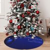 Christmas Tree Skirt Blue Ball Fir Branch Snowflake 36 Inch for Xmas New Year Nightmare Before Christmas Decorations Lobby Home