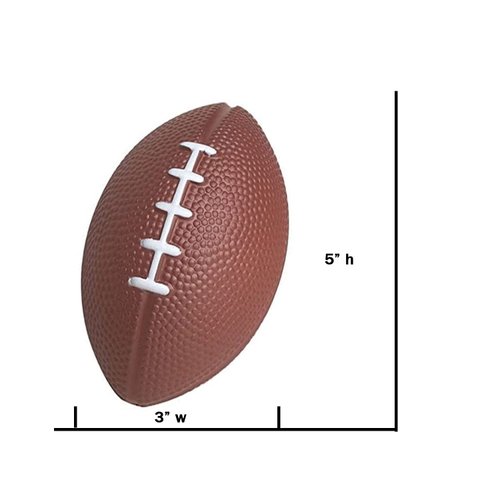 GIFTEXPRESS 6-Pack 5" Foam Football Stress Balls, Sport Balls, Superbowl Decoration Party Favor, Football Themed Party Supplies