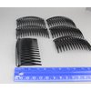 6 Black Hair Comb set pack plastic teeth side clip 3.25 inches wide side comb
