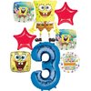 Spongebobs 3rd Birthday Party Supplies 8pc Foil Balloons Bouquet Decorations