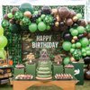 Camouflage Balloon Arch Kit,Camo Drak Green Avocado Green Black Balloons for Boys Kids Soldier Birthday Hunting Party Camping Jungle Safari Theme Baby Shower Party Decorations