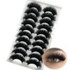 loladook Mink Lashes 20mm Big Long Full Strip Faux Mink Lashes Soft False Lashes Mink Fluffy Dramatic 3D Thick Volume False Eyelashes 10 Pairs Pack