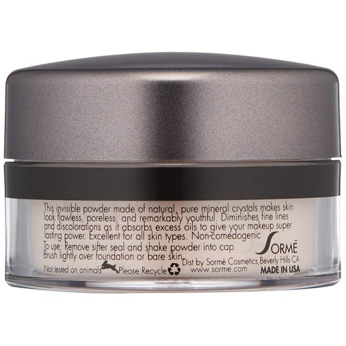 Sorme Treatment Cosmetics Mineral Secret Light Reflecting Powder in Sheer Translucent | Hypoallergenic Matte Setting Powder with Oil-Control | Micronized Mineral Make-Up Powder | SPF15 Loose Powder