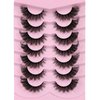 Mink Lashes Fluffy False Eyelashes Wispy Cat Eye Lashes Strip 20MM Fox 8D Dramatic Pack 7 Pairs Fake Eyelashes by Ruairie