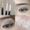 WLngtv White Highlighter Silver Matte Pen Silkworm Eye Eyeliner Waterproof Shiny Makeup Diamond Glitter Eyeshadow Liner Pencil Pearl Eyeliner, 0.79 x 0.79 x 4.33 in