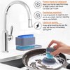 4 in 1 Dish Soap Dispenser and Sponge Holder Set for Kitchen Sink with Soap Dispensing Dish Brush, Sink Tray, Scrub Sponge, Brush Head