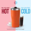 Arctic Tumblers | 30 oz Orange Insulated Tumbler with Straw & Cleaner - Retains Temperature up to 24hrs - Non-Spill Splash Proof Lid, Double Wall Vacuum Technology, BPA Free & Built to Last
