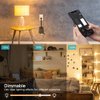TREATLIFE 2 in 1 Outdoor Smart Dimmer Plug, 2 Individual Control Sockets, 600W, Compatible with Alexa, Google Home, IP64 for Outdoor String Lights, Dusk to Dawn, 2.4GHz WiFi Only