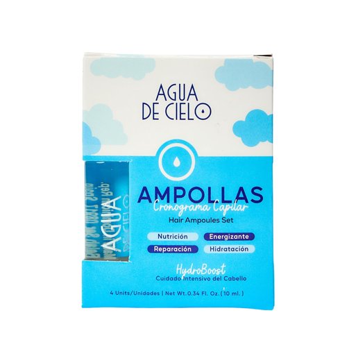 Agua de Cielo Hair Ampoules Set - Intensive Hair Treatment for Damaged Hair, Nourish, Hydrate, Re...