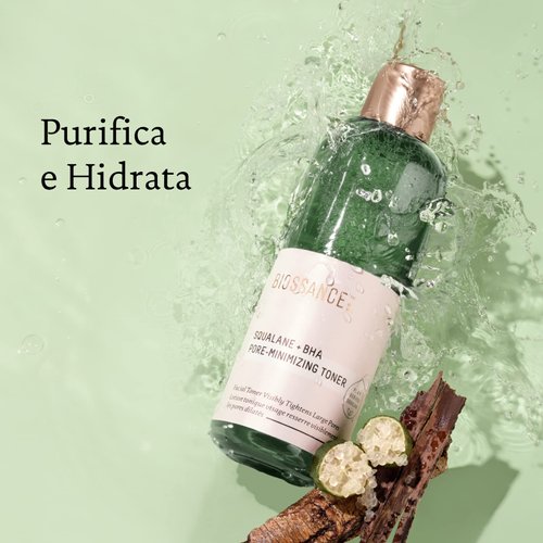 Biossance Squalane + BHA Pore Minimizing Toner - Hydrating & Gentle Exfoliating Facial Toner for Smooth Skin - Reduces Pores & Moisturizes - Natural BHA & Squalane for Daily Use, 4.5 fl oz