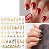 10 Sheets Nail Art Stickers Decals Gold Black Nail Art Decals Bee Butterfly Flame Designs Nail Decals 3D Self-Adhesive Nail Stickers Supplies for Women Girls DIY Manicure Decoration Accessories