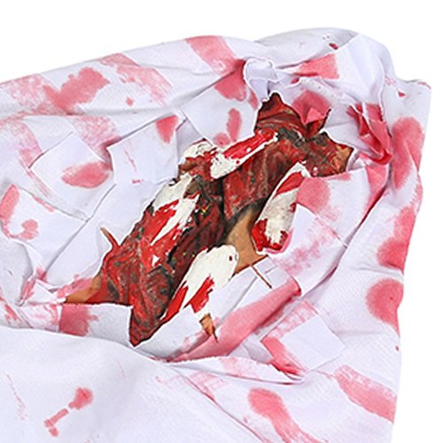 Dzrige Halloween Blood Bandage Creepy Bloody Broken Arm Fake Blood Bandage Costume Prop for Halloween Party Prank Scary Haunted House Yard Indoor Outdoor Wall Home Decoration