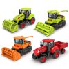 Himeeu Friction Powered Cars Push and Go Cars Toy Farm Trucks Vehicle Tractor with Trailers,Agricultural Vehicles Toys,Party Favors for Boys Girls