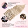 DIYOMO Hair Extensions Real Human Hair - Human Hair Clip In Extensions Soft&Natural Human Hair Extensions Clip Ins 120g 7pcs Real Hair Extensions Clip In Human Hair Straight&Invisible (18Inch,#16/22)