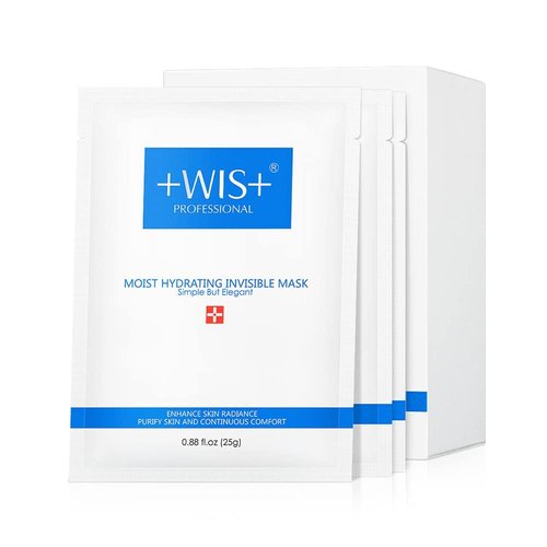 +WIS+ Intensive Hydrating Facial Mask 10 EA with Hyaluronic Acid Serum for Dry, Dehydrated, Oily Skin, Anti-Aging Face Mask to Pore Minimizing, Elasticity Improvement and Repair Dehydrated Skin