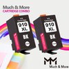 MM MUCH & MORE Compatible Ink Cartridge Replacement for HP 910XL 910 XL 3YL61AN to use with OfficeJet 8010 8010e 8012e 8014e 8015 8018 8022 8022e 8020 8020e 8025e 8028 8028e Printers (2-Pack, Black)