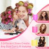 41 Pcs Jumbo Hair Curlers Rollers with Clips Big Hair Rollers with 3 Sizes 64mm 55mm 48mm, Self Grip Hair Roller for Long Medium Short Thick Thin Bangs Volume, Hair Roller with Comb Braid Tool