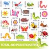 JarThenaAMCS 300Pcs Insect Foam Stickers Cute Cartoon Flower Butterfly Bee Ant Decals Self-Adhesive Stickers for Spring Summer Arts Crafts Greeting Cards School Home Decor Party Supplies