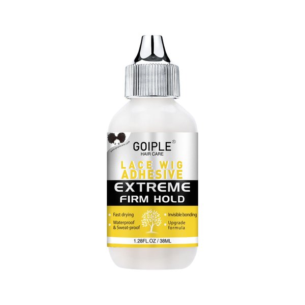Goiple Wig Glue Lace Glue for Lace Front Lace Wigs, Waterproof Lace Front Wig Glue for Wigs, Strong Hold Transparent Lace Adhesive for Hair Replacement Invisible Hair Bonding Wig Adhesive(1.28 fl oz)