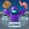 Among Us Articulated Action Figure Purple Guardian Angel Ghost - 4.5 Inch Figure - Series 3 - Detachable Hands, Set of Hats - Perfect Collectible for Among Us Fans