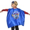 D.Q.Z Superhero-Cape for Kids with Mask, New Sibling Gifts for Big Brother Role Play Birthday Family Halloween Party (Blue)