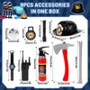 deAO Fireman Costume for Kids Firefighter Dress-Up Toy Set with Accessories Halloween Costumes Pretend Play Toy Gift for Boy