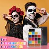 SOVONCARE Oil Based Face Painting Kit Professional for Kids，20 Colors Facepaint Halloween Makeup Professional Face Painting Kit with 12 Brushes for Kids Cosplay SFX Party Special Effects Makeup