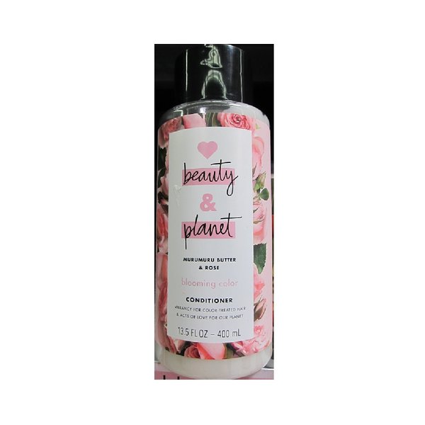 Love Beauty and Planet, Blooming Color Sulfate Free Shampoo for Color Treated Hair 13.5, Murumuru Butter and Rose, rose, 13.5 Fl Oz (Pack of 2)