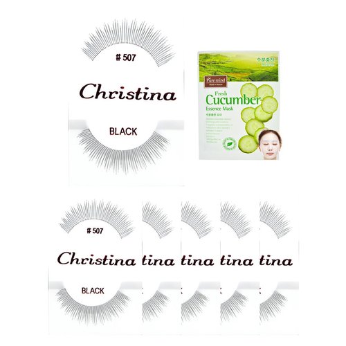 6X #507 Christina 100% Human Hair Fake Eyelashes