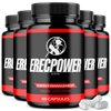 (5 Pack) Erecpower Pills, Erecpower Supplement Advanced Strength Performance Blend, Erecpower Capsules Maximum Strength Formula Erecpower Made in USA Overall Wellness Support Vitamin (300 Capsules)