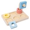 Adena Montessori Wooden Rings on Peg Curved Horizontal Pins and 5 Shapes Baby & Toddler Eearly Learning Toys