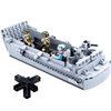 hhohio World War 2 Landing Craft Building Toys WW2 Military Vehicle Brick Set, WWII Army Warship Boat Model Block with 4 Soldiers Figures (325 Pieces)