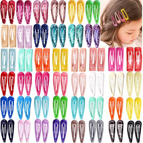 CÉLLOT 88 Pieces 2 Inch Snap Hair Clips No Slip Metal Hair Clip Barrettes for Girls Toddlers Kids...