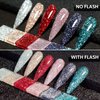 GAOY Reflective Glitter Gel Nail Polish Set for Christmas Nails 6 Colors Including Pink Red Silver Holographic Gel Polish Kit UV LED Soak Off Nail Polish Home DIY Manicure Nail Salon Varnish