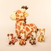 OUOZZZ Giraffes Stuffed Animals with Babies Inside Plush Toys Set Mommy and 4 Little Giraffes Babies - Gift Present Toys for Girls Boys Kids Toddler Infant