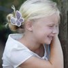 Girls Sequin Butterfly Shape Hair Clip - Blue