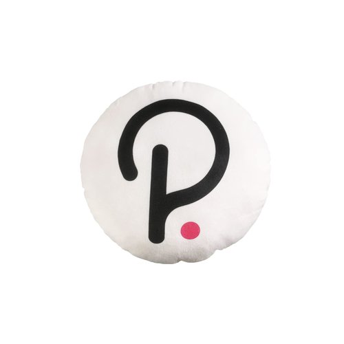 Polkadot Pillow - Round Stuffed Plush Crypto Pillow by BlockCraft.Shop DOT Plush Pillow