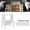Rengu Miniature Swing White Dollhouse Miniature Porch Swing Exquisite Thickness