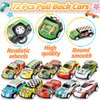 SevenQ Toy Cars Party Favors for Kids, 72Pcs Pull Back Cars Playsets with Storage Box, Mini Toys Race Cars for Kids Goodie Bags Toddler Toys Bulk Prizes Rewards
