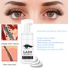 Shmian Lash Shampoo for Lash Extensions, Lash Fan with 50ml Eyelash Foam Cleanser and 50 Pcs Eyelash Brush and Rinse Bottle Oil Free/Sulfate Free Eyelash Wash Remover For Eyelash Extension Wash, Black