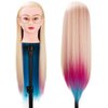 Stancia Mannequin Head with Hair,24"-26" Hair Styling Training Head, Manikin Cosmetology Doll Head, Synthetic Fiber Hair, Hairdressing, Training Model Head with Stand (Colored)