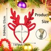 SHEHARUHI 3 Pieces Antlers Headband Christmas Reindeer Hairband Deer Headwear for Girls Boys Women Men Christmas Party Favors