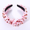 YAHPERN Valentine’s Day Headband for Women Red Pink Heart Knotted Headband Jeweled Rhinestone Crystal Wide Top Knot Hairband Valentine’s Day Hair Accessories Holiday Gifts (Red Heart)