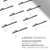 Brows by Bossy Dual-Color Eyebrow Stamp Stencil Kit with 5 Reusable Eyebrow Stencils for Professional Brow Stamping Shaping Kit and Instant Long Lasting Filling and Waterproof Tinting Definer