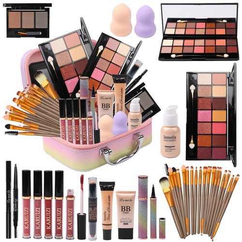 KARUIZI Makeup Kit All-in-one Makeup Gift Set for Women Full Kit Gift Set for Women,Girls & Teens,Makeup Gift Set for Women & Girls (Colorful bag)