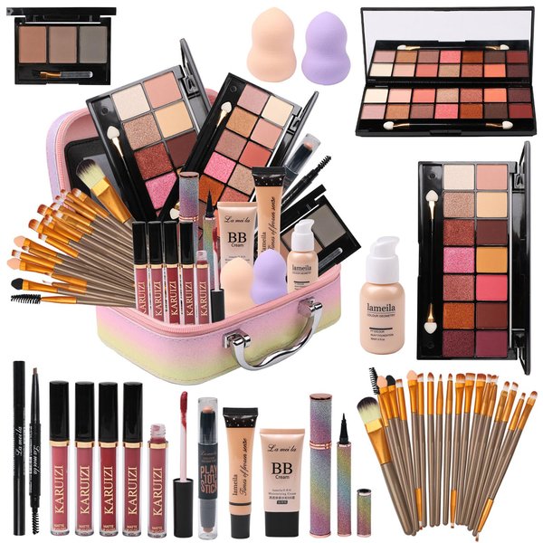 KARUIZI Makeup Kit All-in-one Makeup Gift Set for Women Full Kit Gift Set for Women,Girls & Teens,Makeup Gift Set for Women & Girls (Colorful bag)