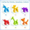 ARefugen 12Pcs Animal Suction Toys for Kids Ages 3-8 - Balloon Animals Bath Toy Set Creative Connect Build Sensory Toys No Hole Bathtub Travel Toys for Baby Toddler Ideal Stuffers Birthday Party Gift