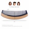 Breezelike Hair Comb - Wide Tooth Wooden Detangling Comb for Curly Hair - No Static Sandalwood Buffalo Horn Comb for Men and Women