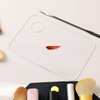 2PCS Acrylic Cosmetic Palette with 2PCS Spatula Tool,Makeup Palette Mixing Tray Apply for Foundation Eye Shadow Lipsticks Nail Art Professional Pigment Blending